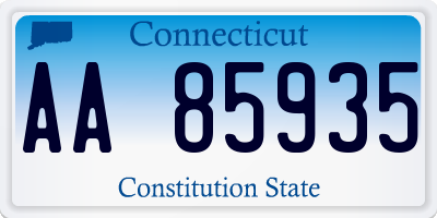 CT license plate AA85935
