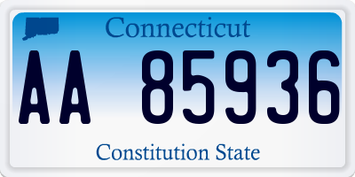 CT license plate AA85936