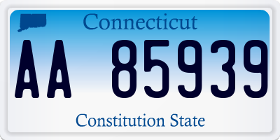 CT license plate AA85939