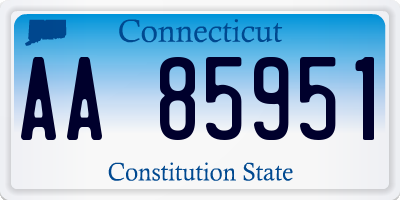 CT license plate AA85951