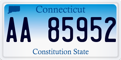 CT license plate AA85952