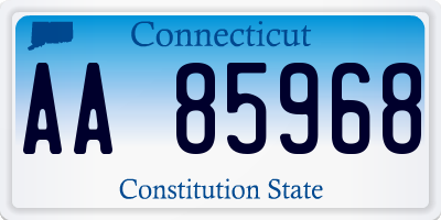 CT license plate AA85968