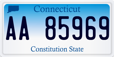 CT license plate AA85969