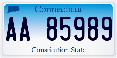 CT license plate AA85989