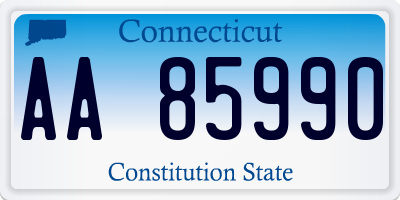 CT license plate AA85990