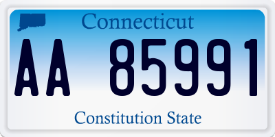 CT license plate AA85991