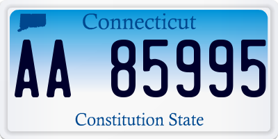 CT license plate AA85995