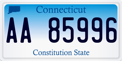 CT license plate AA85996