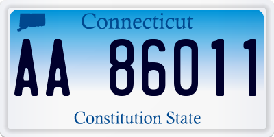 CT license plate AA86011