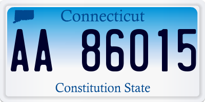 CT license plate AA86015