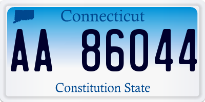 CT license plate AA86044