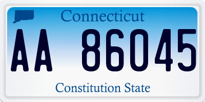 CT license plate AA86045