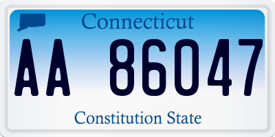 CT license plate AA86047