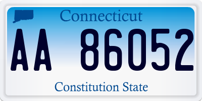 CT license plate AA86052
