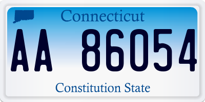 CT license plate AA86054