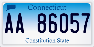 CT license plate AA86057