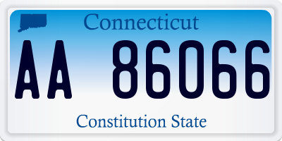 CT license plate AA86066