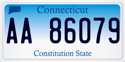 CT license plate AA86079