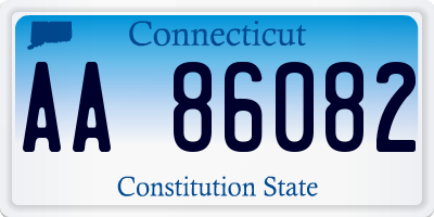 CT license plate AA86082