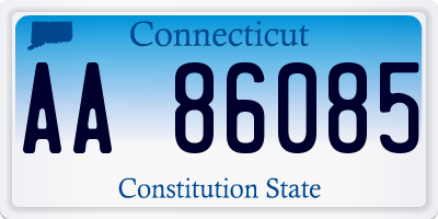 CT license plate AA86085