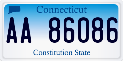 CT license plate AA86086