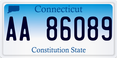 CT license plate AA86089