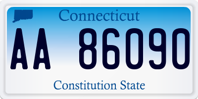 CT license plate AA86090