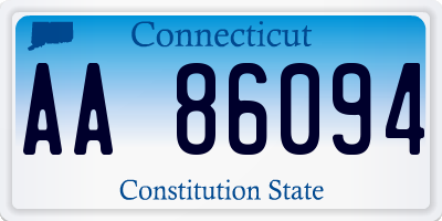 CT license plate AA86094