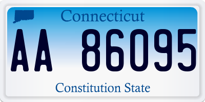 CT license plate AA86095