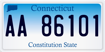 CT license plate AA86101