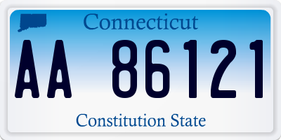 CT license plate AA86121