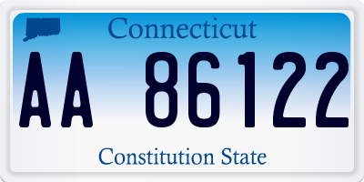 CT license plate AA86122