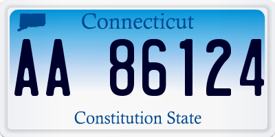 CT license plate AA86124