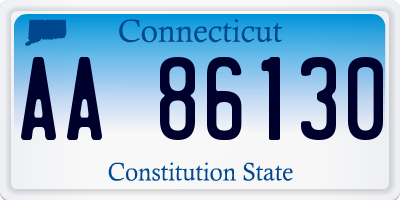 CT license plate AA86130