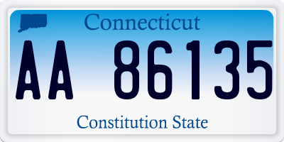 CT license plate AA86135