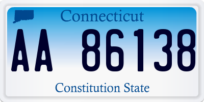 CT license plate AA86138