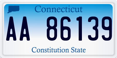 CT license plate AA86139