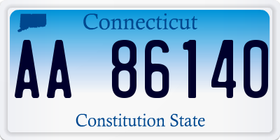 CT license plate AA86140