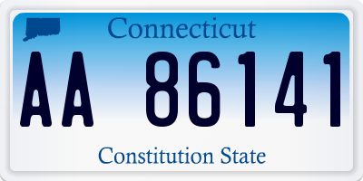 CT license plate AA86141