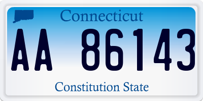 CT license plate AA86143