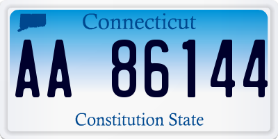 CT license plate AA86144