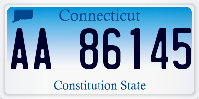 CT license plate AA86145