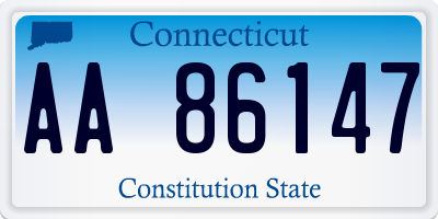 CT license plate AA86147