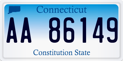 CT license plate AA86149