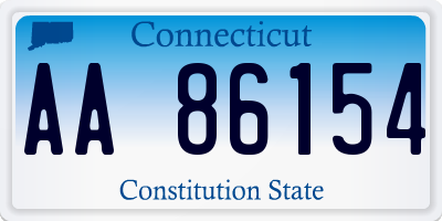 CT license plate AA86154