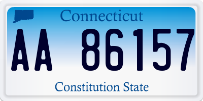 CT license plate AA86157