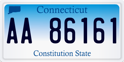 CT license plate AA86161