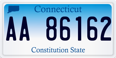 CT license plate AA86162