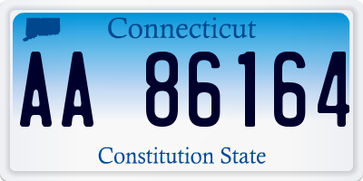 CT license plate AA86164