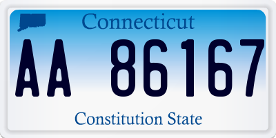 CT license plate AA86167